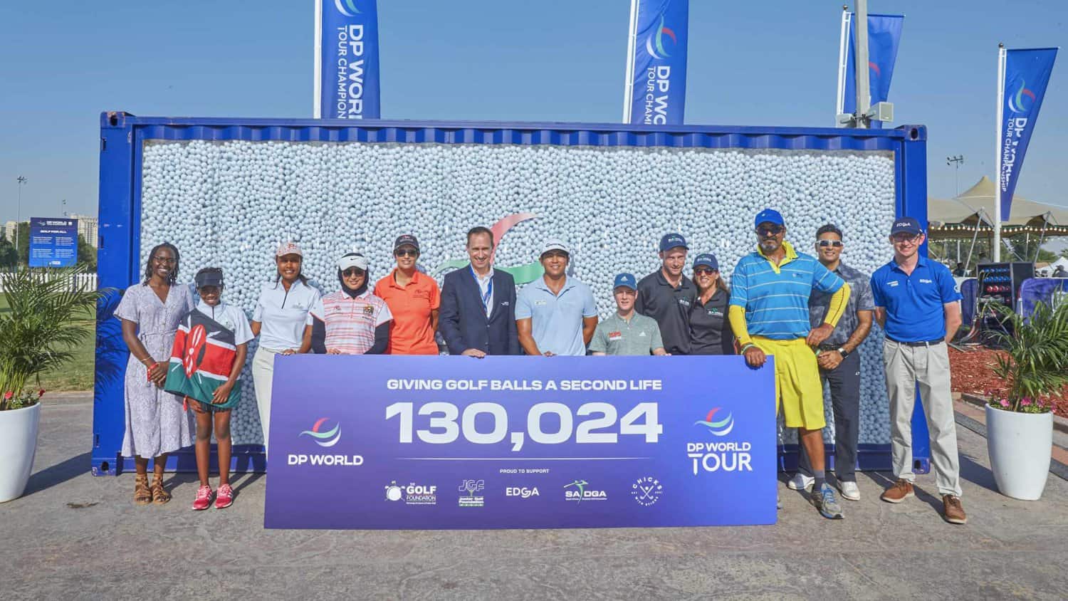 Container with golf ball donations travels around the world Golf