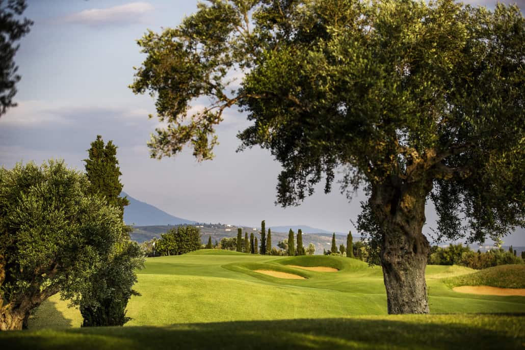 Blick auf den Dunes Course von Costa Navarino