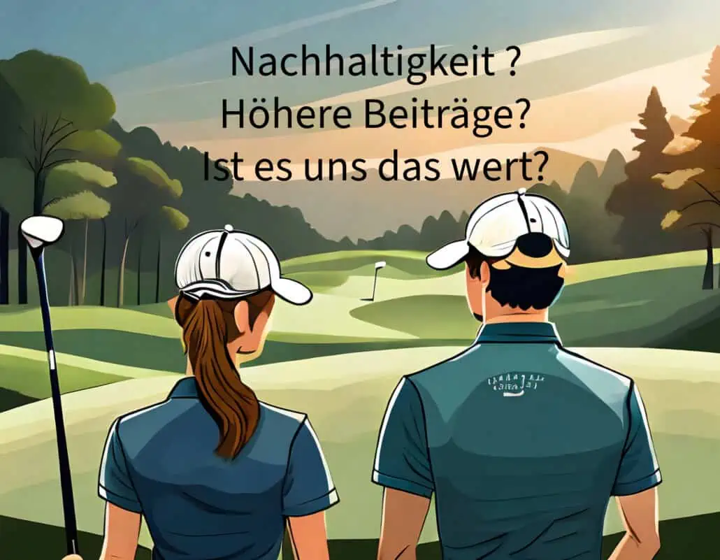 Illustration von zwei Golfern