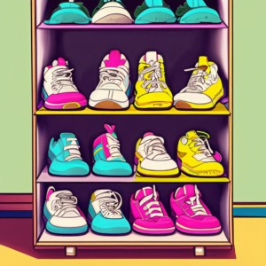 Schuhregal im Anime Stil