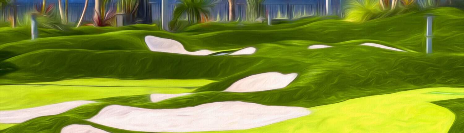 Golfplatz mit künstlichem Gras