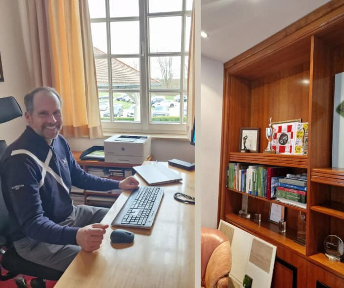 Blick auf Korbinian Kofler im Büro