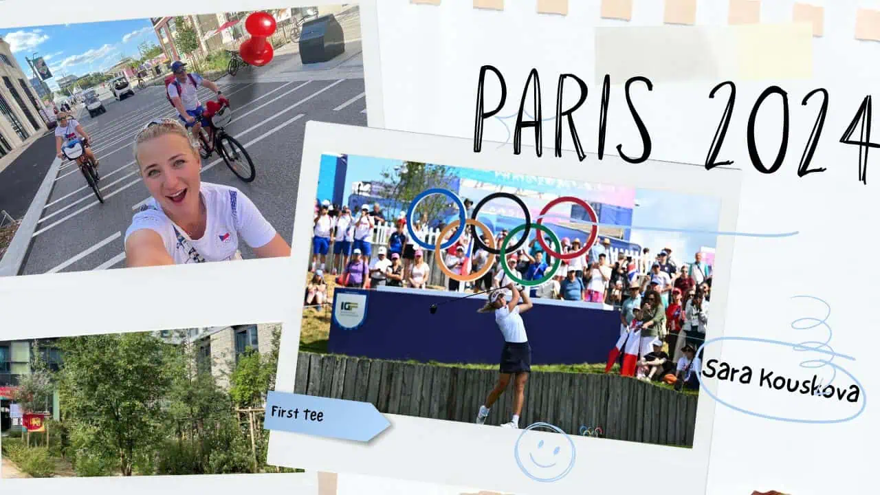 Collage aus Bildern von Sara Kouskova bei den Olympischen Spielen