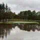 Blick auf einen überfluteten Golfplatz