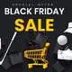 Schwarzes Black Friday Schild