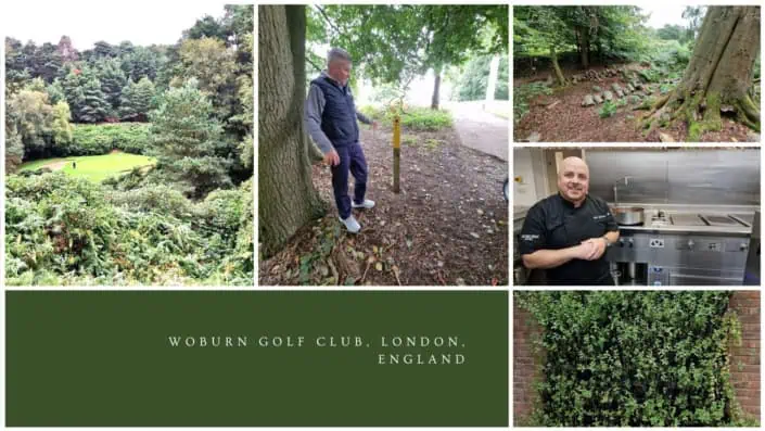 Collage mehrerer Bilder aus dem Woburn Golf Club