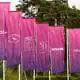 Several tournament flags from the Dutch Ladies Open