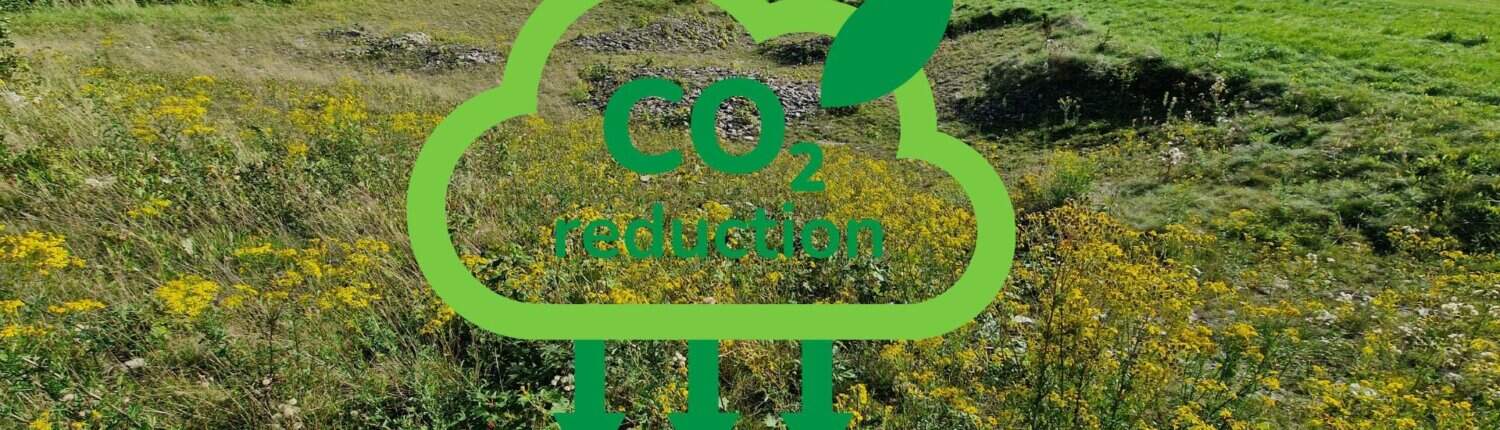 Golfplatz mit CO2 Grafik