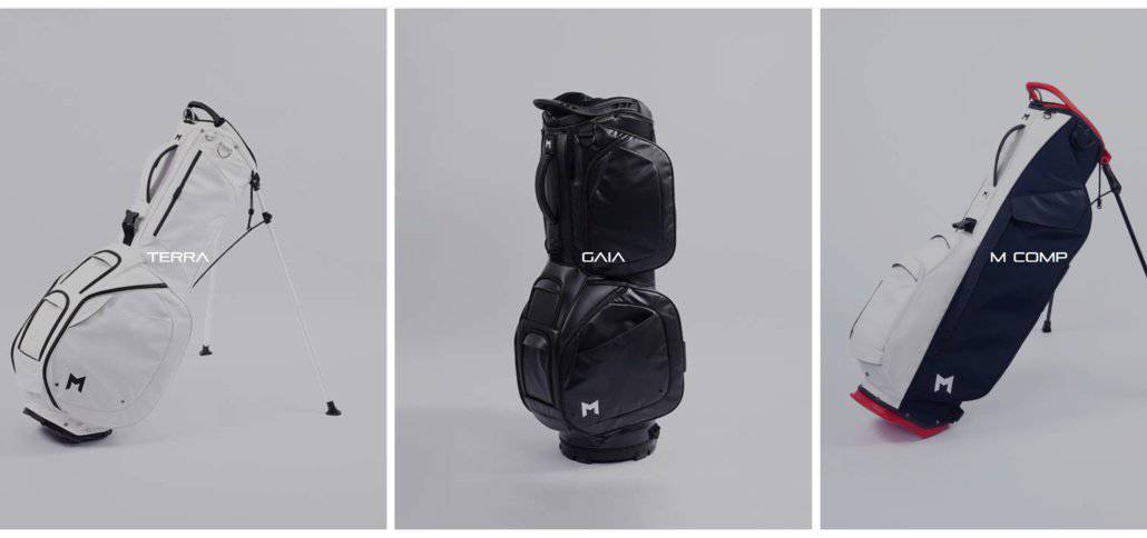 Fotos von drei Golfbags von Minimal Golf