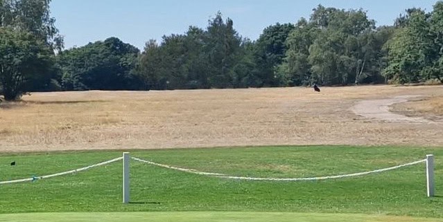 Brauner Golfplatz