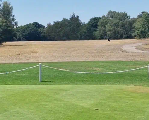 Brauner Golfplatz