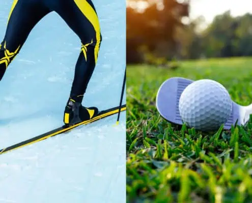 Fotos von Golf- und Biathlon-Wettbewerben