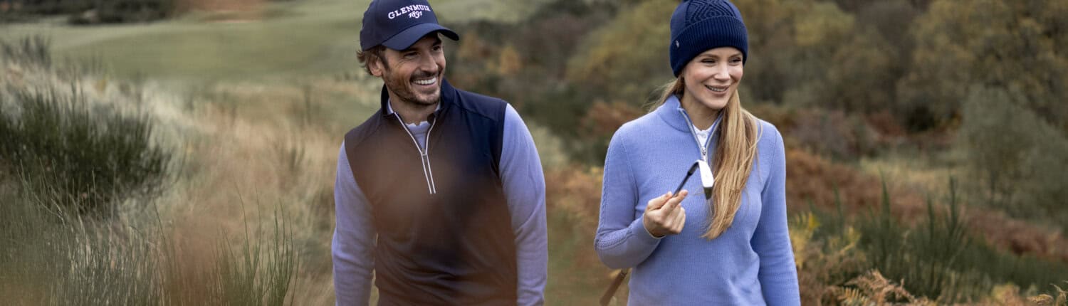 Golfpaar in Schottland mit Glenmuir Mode