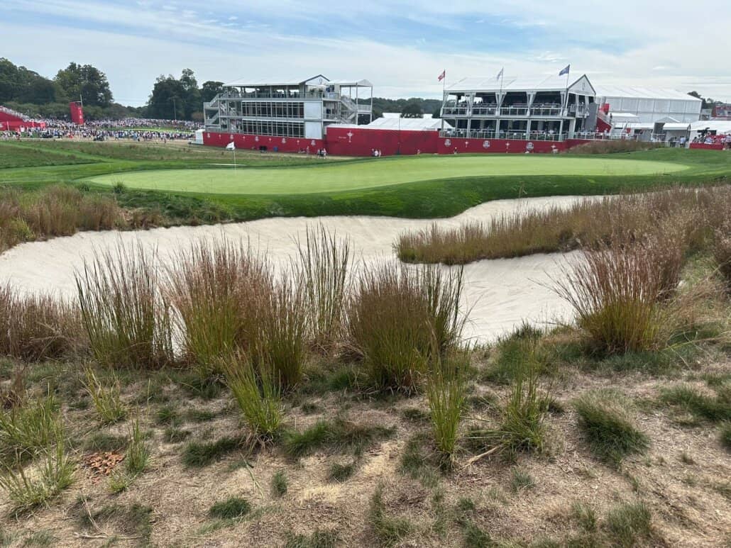 Bunker with rough at the 2025 Ryder Cup