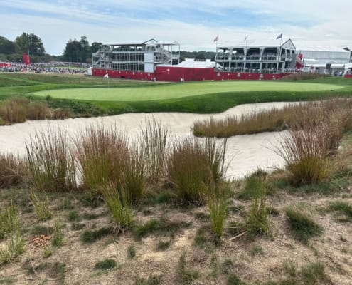 Bunker with rough at the 2025 Ryder Cup