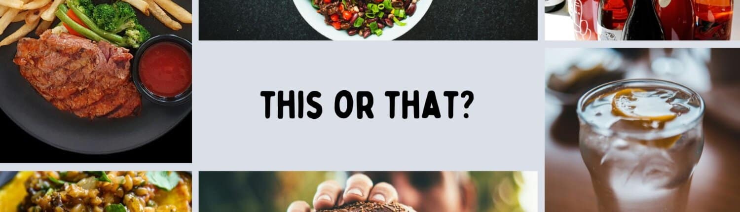 Collage mit Essensfotos