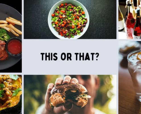 Collage mit Essensfotos