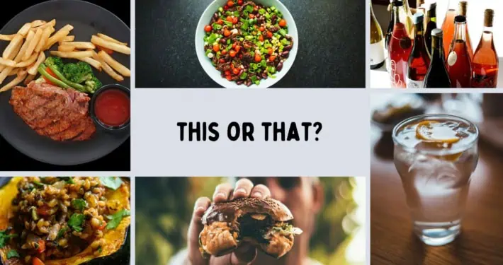 Collage with food photos