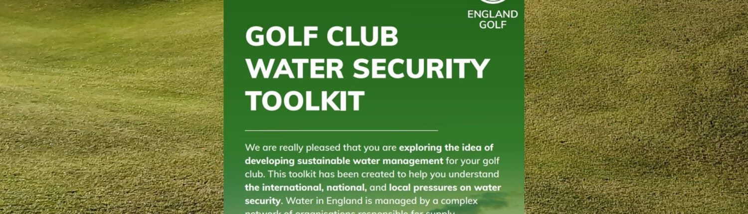 Golf Club Water Security Toolkit England Golf