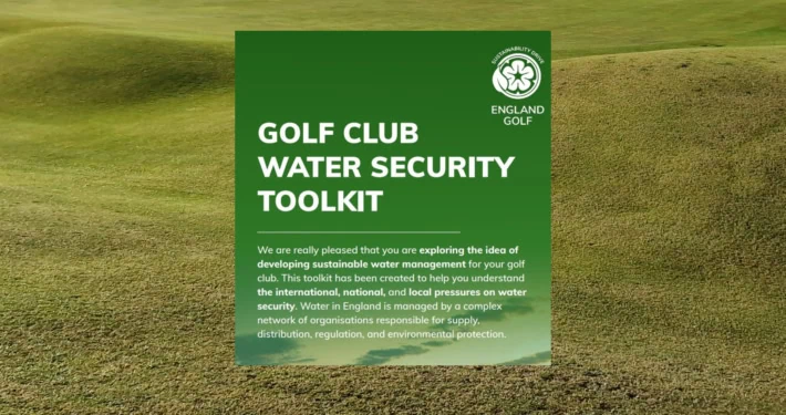 Golf Club Water Security Toolkit England Golf