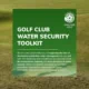 Golf Club Water Security Toolkit England Golf