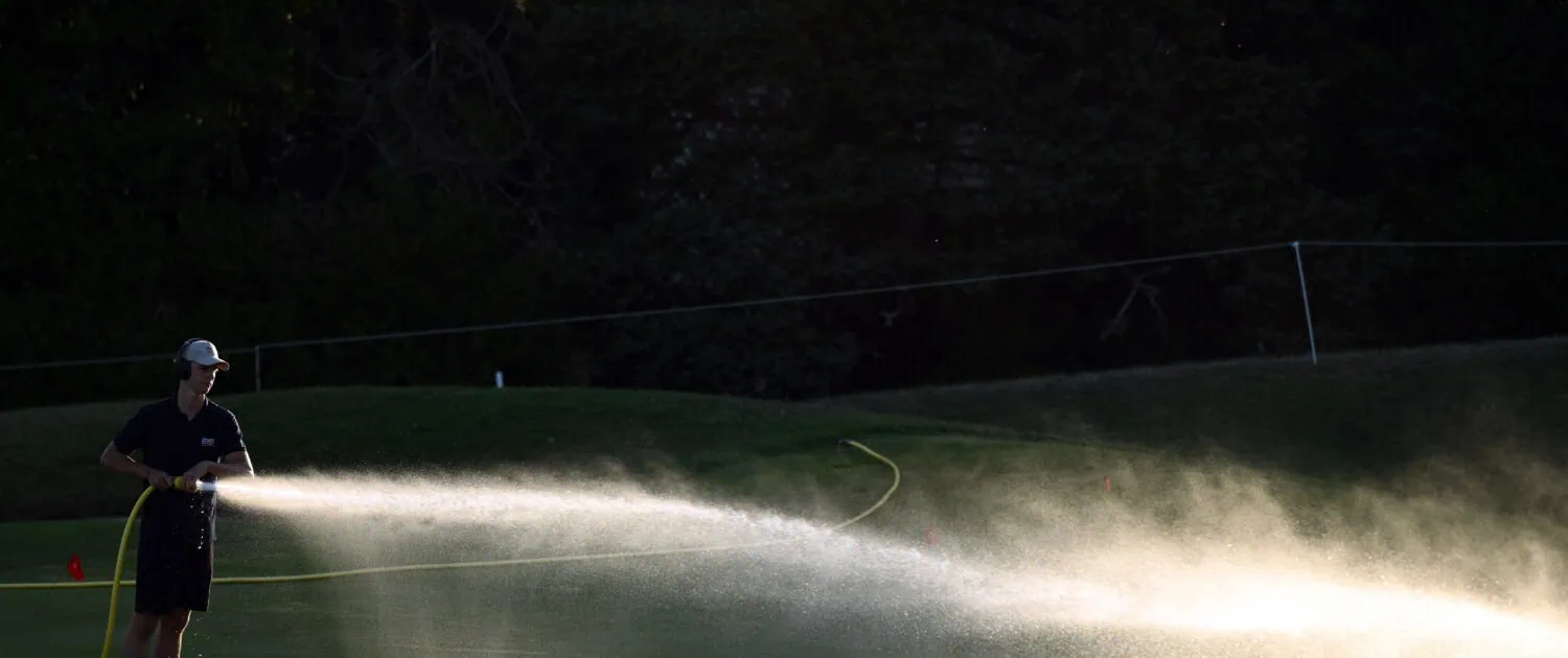 GOLF - THE AMUNDI EVIAN CHAMPIONSHIP 2026 Für die Beregnung wird nur noch gesammeltes Wasser oder aufbereitetes Industriewasser verwendet.