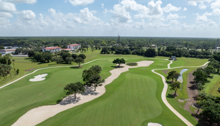 Aerial photo of holes 5 and 6