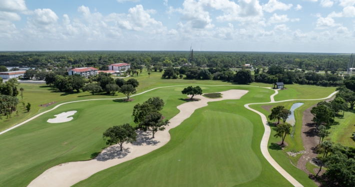 Aerial photo of holes 5 and 6