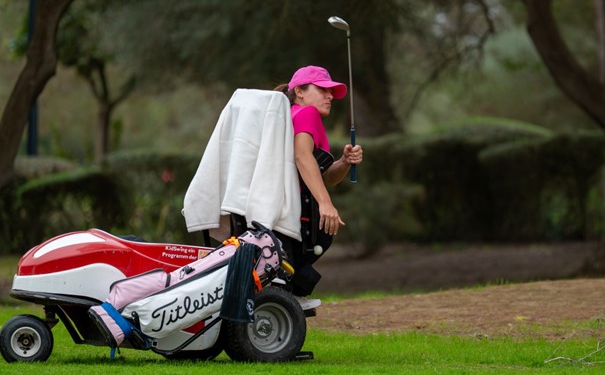 Rafa Lawah at the 2025 Handisport Mallorca Open. She didn't discover golf until after she started working at Haxterpark. Photo: © Rafa Lawah